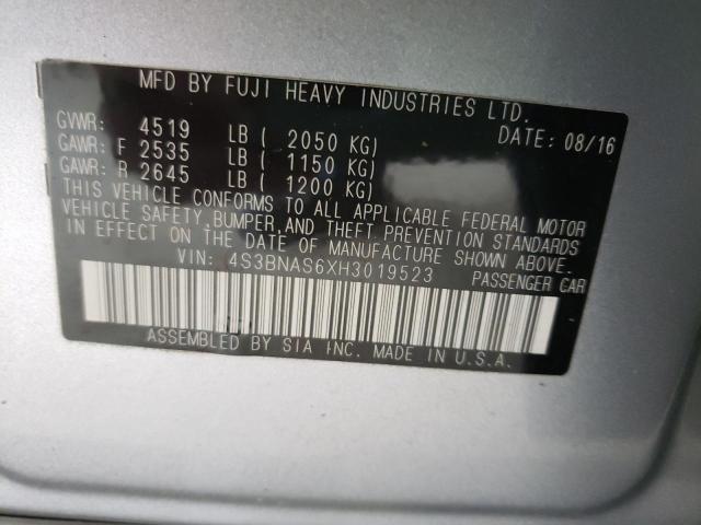 2017 SUBARU LEGACY SPO 4S3BNAS6XH3019523