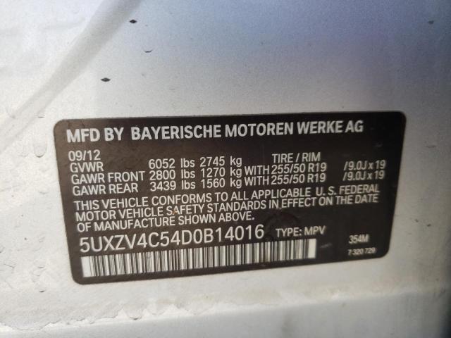 VIN 5UXZV4C54D0B14016 2013 BMW X5, Xdrive35I no.10