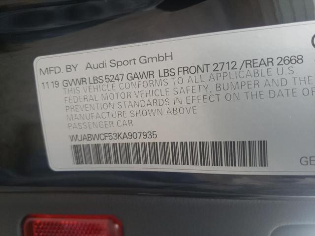 2019 AUDI RS5 WUABWCF53KA907935