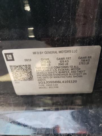 2020 CHEVROLET SONIC LT - 1G1JD5SB6L4101120