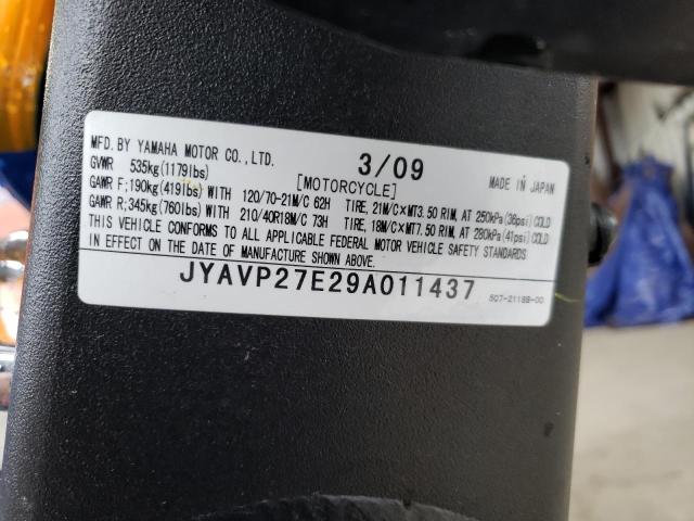 2009 YAMAHA RZ JYAVP27E29A011437