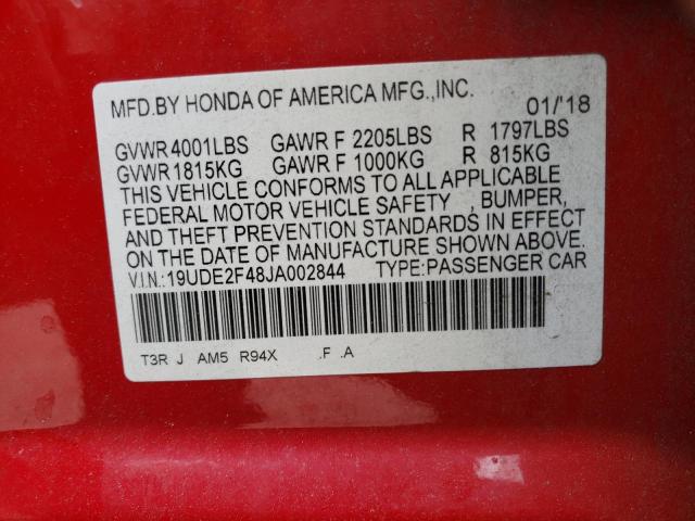 2018 ACURA ILX SPECIA VIN: 19UDE2F48JA002844