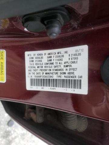 ACURA TL 2012 BURGUNDY Photo 10
