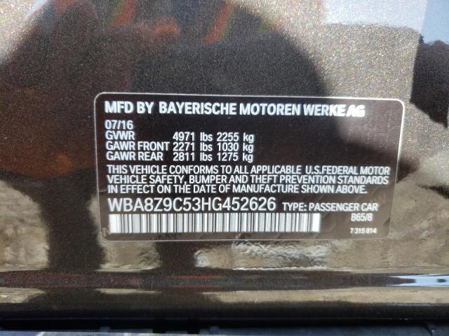 2017 BMW 330 XIGT WBA8Z9C53HG452626