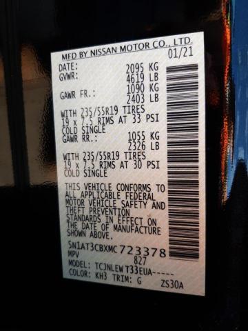 2021 NISSAN ROGUE SL 5N1AT3CBXMC723378