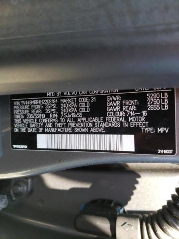 2017 VOLVO XC60 T6 DY YV449MRR4H2208184