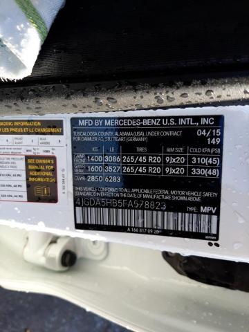 2015 MERCEDES-BENZ ML 350 4MA - 4JGDA5HB5FA578823