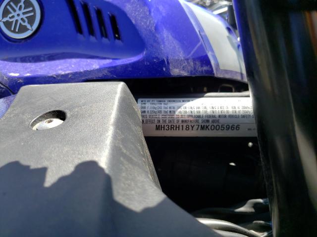 2021 YAMAHA YZFR3 A MH3RH18Y7MK005966