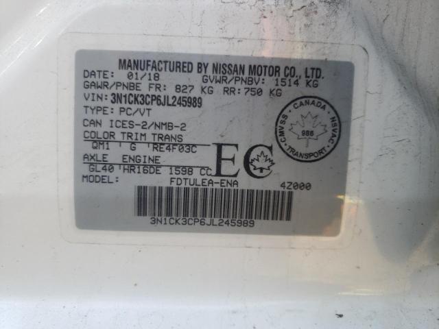 2018 NISSAN MICRA 3N1CK3CP6JL245989