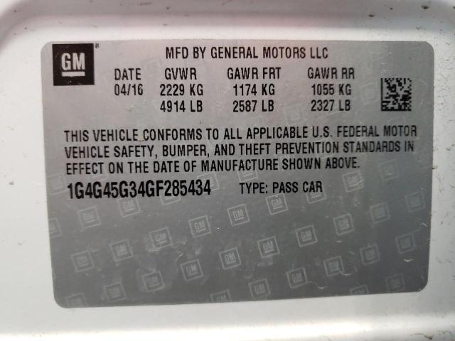 2016 BUICK LACROSSE S 1G4G45G34GF285434