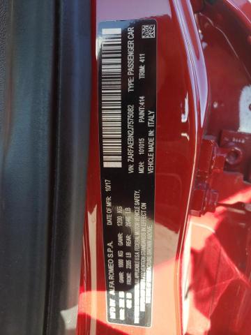 ZARFAEBN2J7575082 Alfa Romeo Giulia 2018. Фото: 9