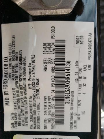 2017 LINCOLN MKZ PREMIE 3LN6L5A9XHR614136