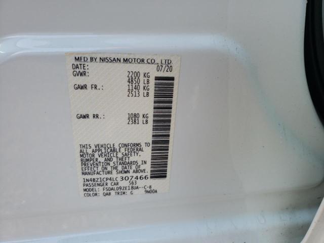 2020 NISSAN LEAF SV PL 1N4BZ1CP4LC307466