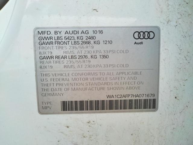 VIN WA1C2AFP7HA071679 2017 Audi Q5, Premium no.10