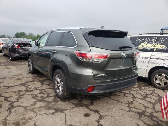 VIN 5TDJKRFH9ES026262 2014 Toyota Highlander, Xle no.3