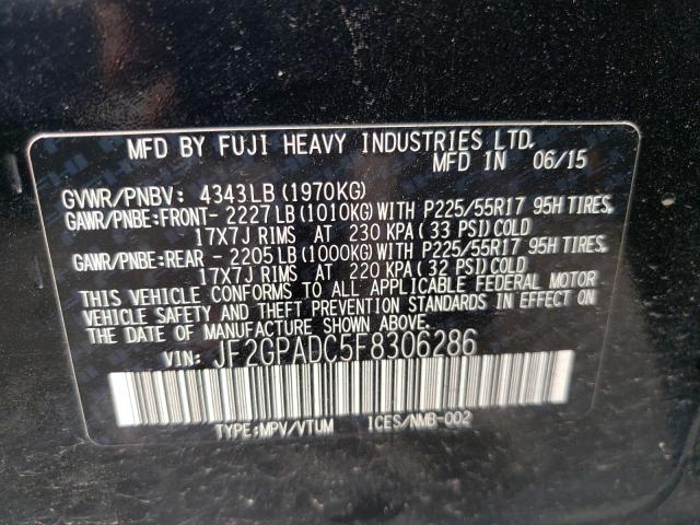 JF2GPADC5F8306286 Subaru Xv Crosstr 2015. Фото: 9