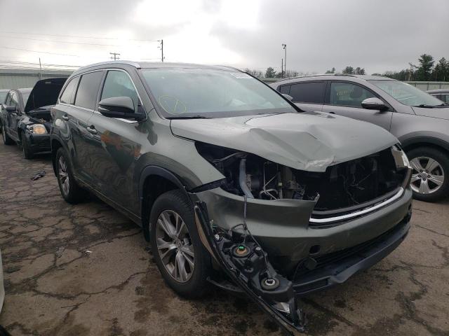 VIN 5TDJKRFH9ES026262 2014 Toyota Highlander, Xle no.1