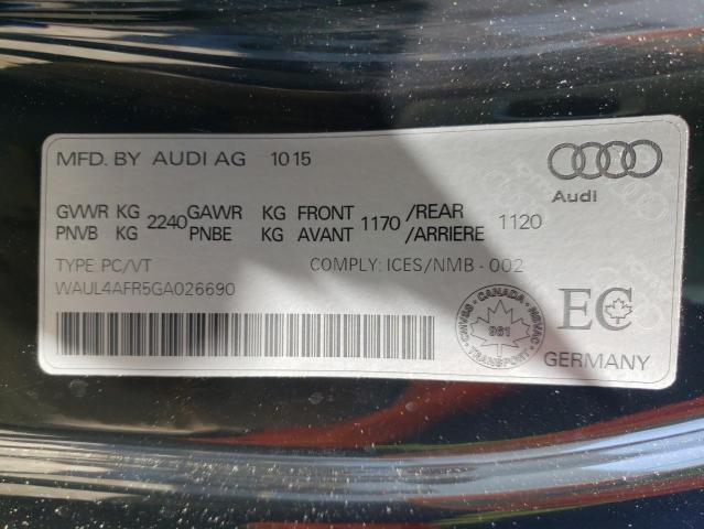 2016 AUDI S5 TECHNIK WAUL4AFR5GA026690