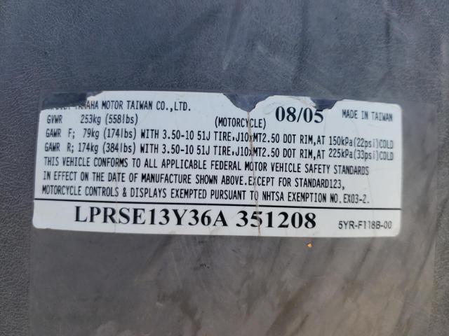 2006 YAMAHA YJ125 LPRSE13Y36A351208