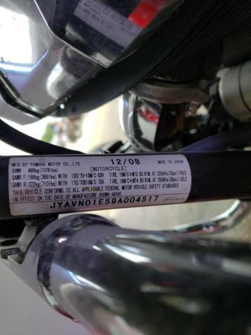 2009 YAMAHA XVS950 A JYAVN01E59A004517