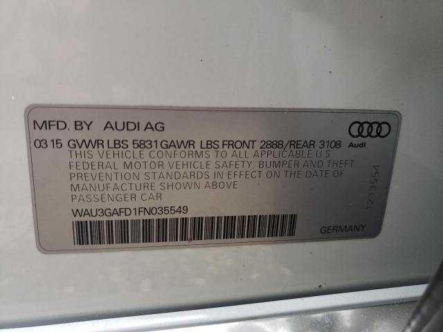 2015 AUDI 100 WAU3GAFD1FN035549