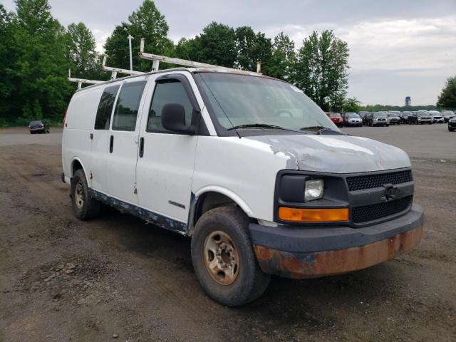 Salvage trucks for sale at East Granby, CT auction: 2005 Chevrolet Express G2