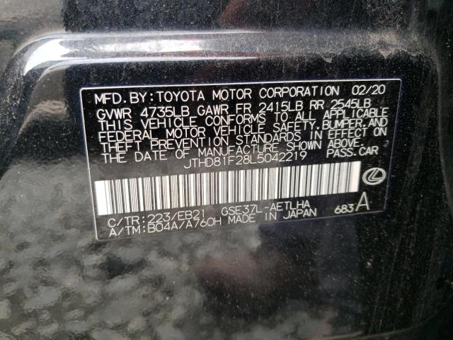 2020 LEXUS IS 300 PRE JTHD81F28L5042219