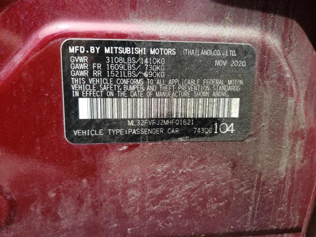 2021 MITSUBISHI MIRAGE ML32FVFJ2MHF01621