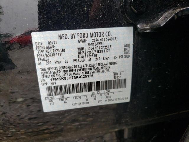 2021 FORD EXPLORER T 1FMSK8JH7MGC25126