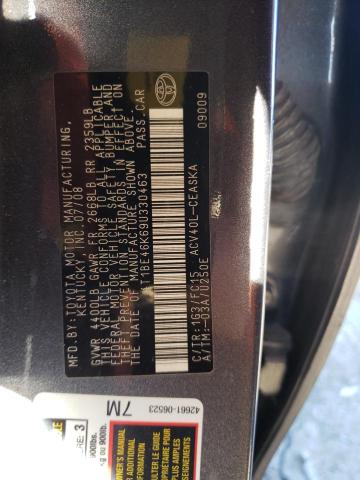 4T1BE46K69U330463 Toyota Camry Base 2009. Фото: 9