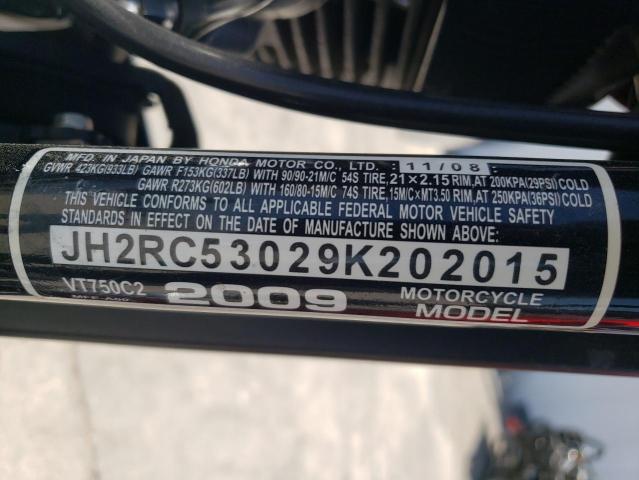 2009 HONDA SHADOW SPI JH2RC53029K202015