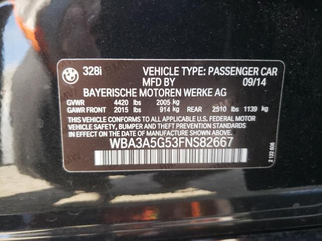 2015 BMW 328 I WBA3A5G53FNS82667