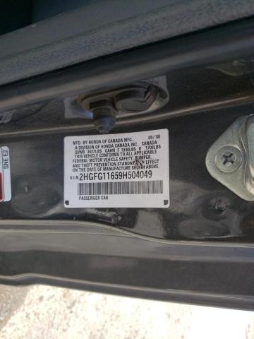 2HGFG11659H504049 Honda Civic Lx 2009. Фото: 9