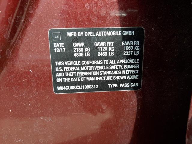 2018 BUICK REGAL TOUR W04GU8SX3J1090312
