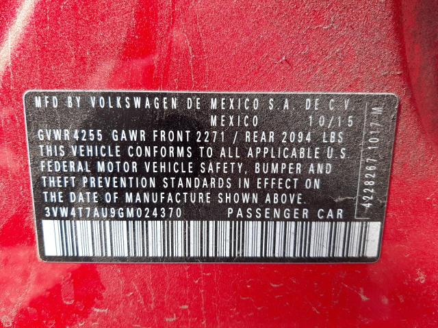 2016 VOLKSWAGEN GOLF GTI 3VW4T7AU9GM024370