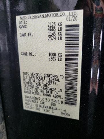 2020 NISSAN MAXIMA SL 1N4AA6DV7LC375418