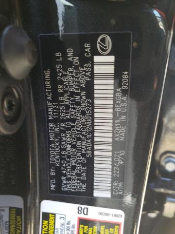 2022 LEXUS ES 300H BA 58ADA1C12NU015273