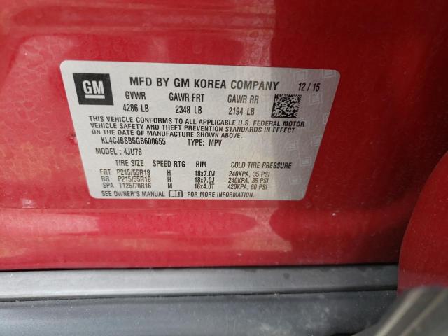 2016 BUICK ENCORE CON - KL4CJBSB5GB600655