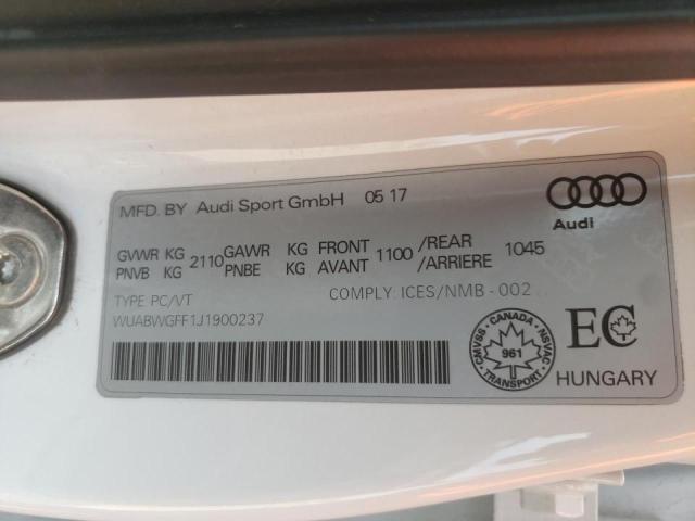 2018 AUDI RS3 WUABWGFF1J1900237