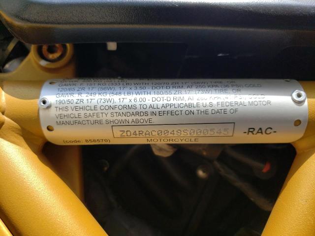 2008 APRILIA SHIVER SL7 ZD4RAC0048S000545
