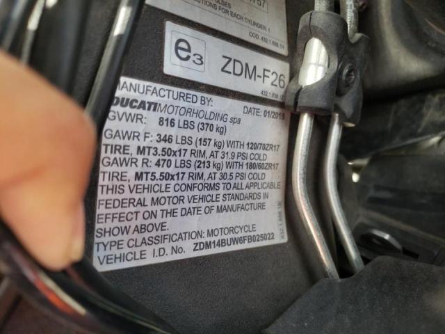 2015 DUCATI SUPERBIKE ZDM14BUW6FB025022