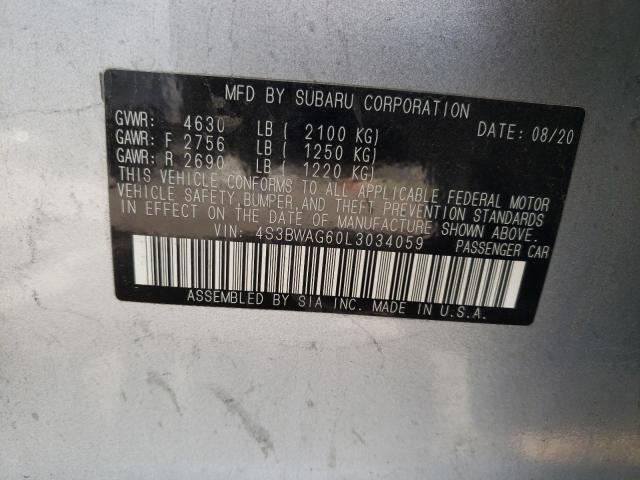 2020 SUBARU LEGACY SPO 4S3BWAG60L3034059