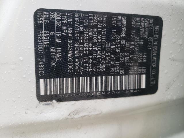 2021 NISSAN ROGUE SL JN8AT3CA3MW021062