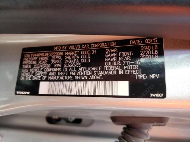 2015 VOLVO XC60 T5 YV440MDJ9F2755086