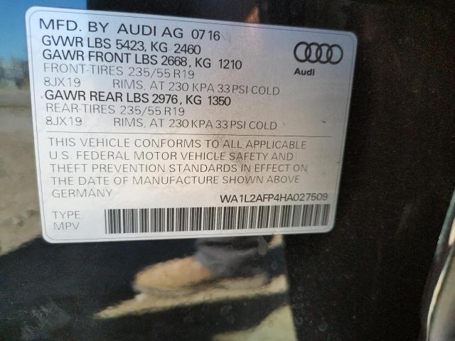 VIN WA1L2AFP4HA027509 2017 Audi Q5, Premium Plus no.10