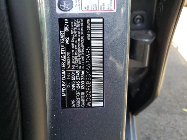 2019 MERCEDES-BENZ E AMG 53 4 WDDZF6BB3KA680695