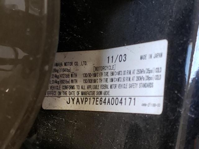 2004 YAMAHA XV1700 A JYAVP17E64A004171