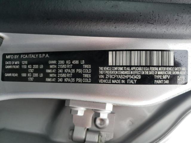 2017 FIAT 500X POP ZFBCFYAB2HP543429