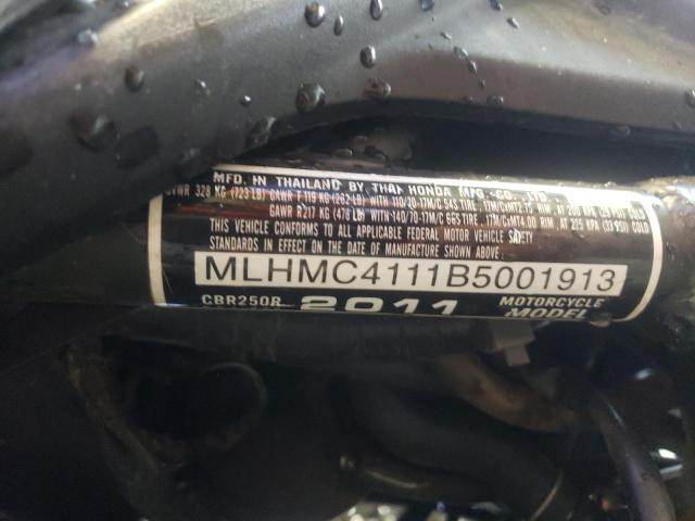 2011 HONDA CBR250 R MLHMC4111B5001913