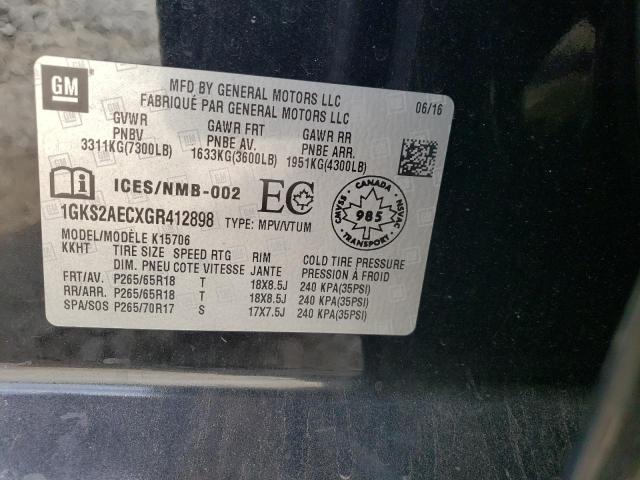 2016 GMC YUKON SLE 1GKS2AECXGR412898